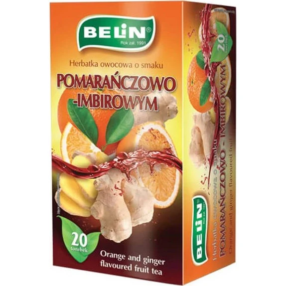 Belin Orangen-Ingwer-Früchtetee, 20 Beutel à 2g