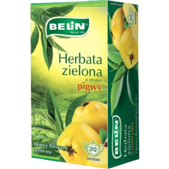 Belin Grüner Tee mit Quittengeschmack, 20 Beutel à 1,75 g