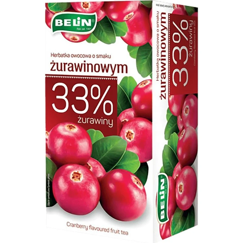Belin Früchtetee Cranberry, 20 Beutel à 2 g