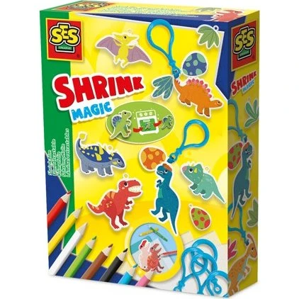 SES Creative Dino-Schlüsselanhänger Schrumpffolie (S14294)