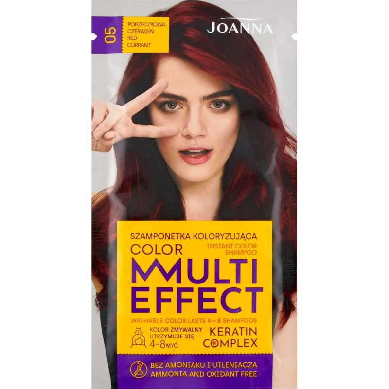 Joanna Multi Effect Colouring Shampoo 05 Johannisbeere Rot, 35g