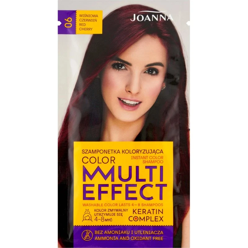 Joanna Multi Effect Colour Shampoo 06 Weinrot, 35g