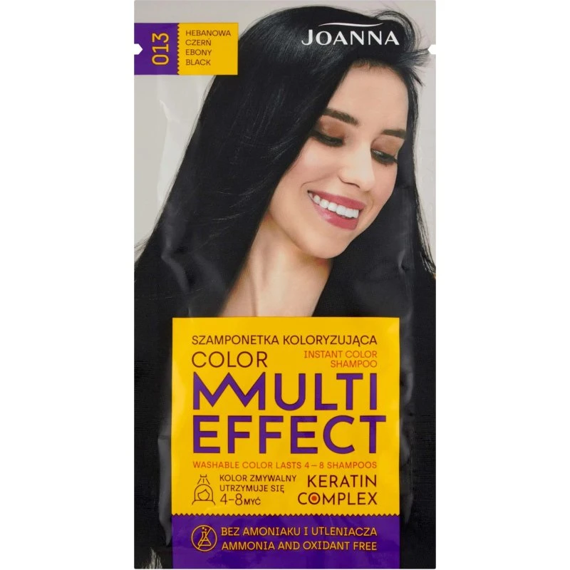 Joanna Multi Effect Shampoo Farbe 013 Ebenholz Schwarz, 35g