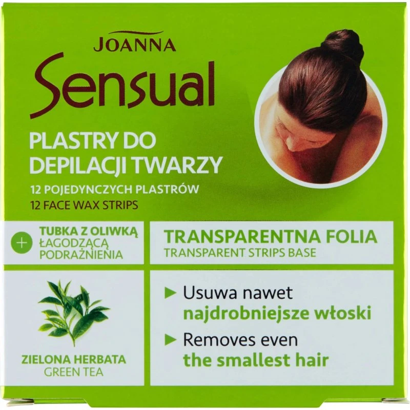 Joanna Sensual Gesichtshaarentfernungspflaster mit Grüntee + Öl