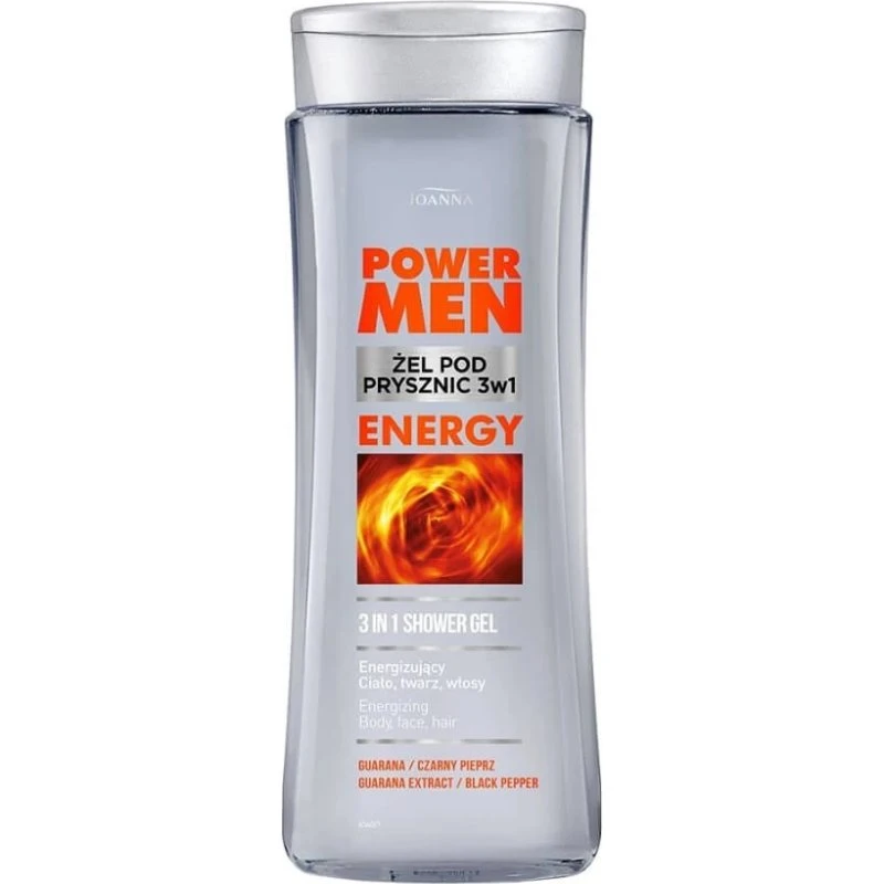Joanna Power Men 3in1 Duschgel Energie Schwarzer Pfeffer & Guarana 300ml