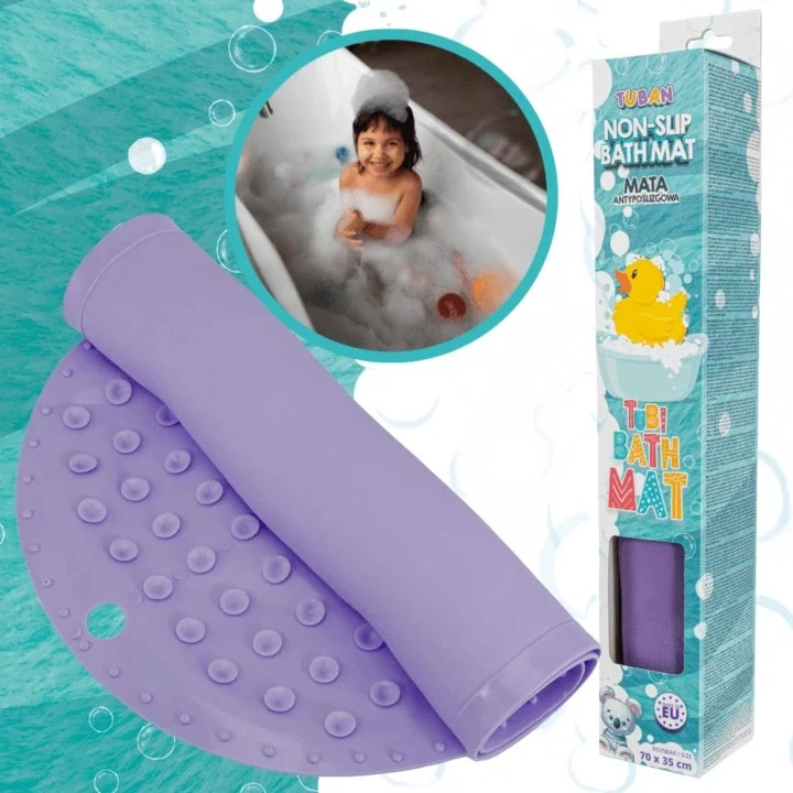 Rutschfeste Badematte in Lila für Dusche & Badewanne