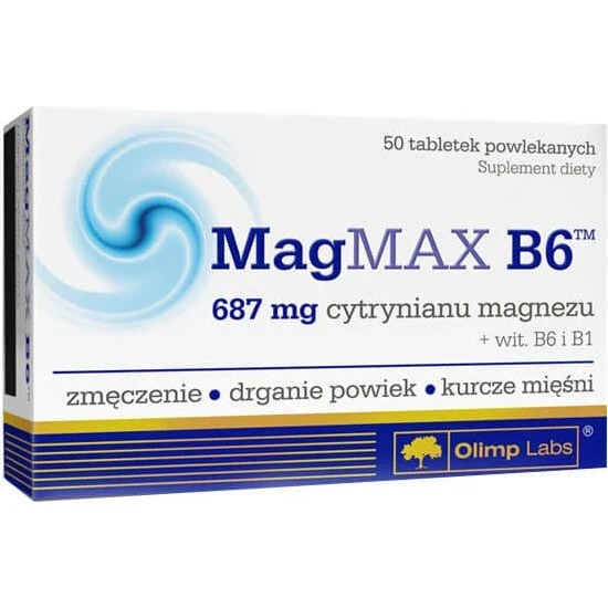 Olimp MagMax B6 Magnesium & Vitamin B6, 50 Filmtabletten