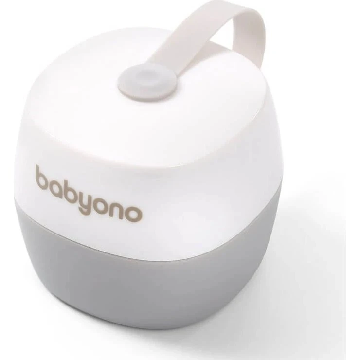 Babyono Schnullerbox Weiß/Grau