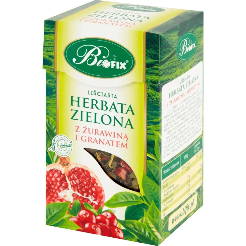 Bi Fix Grüner Tee mit Cranberry und Granatapfel, 100g lose Blätter