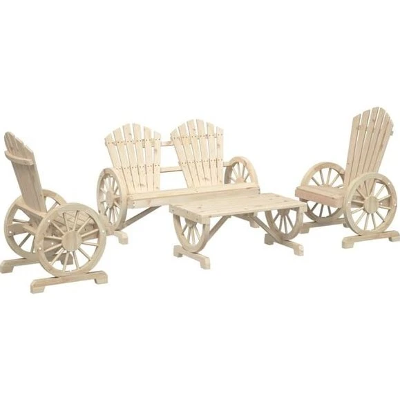 vidaXL 4-tlg. Garten-Lounge-Set Tanne, 3207125