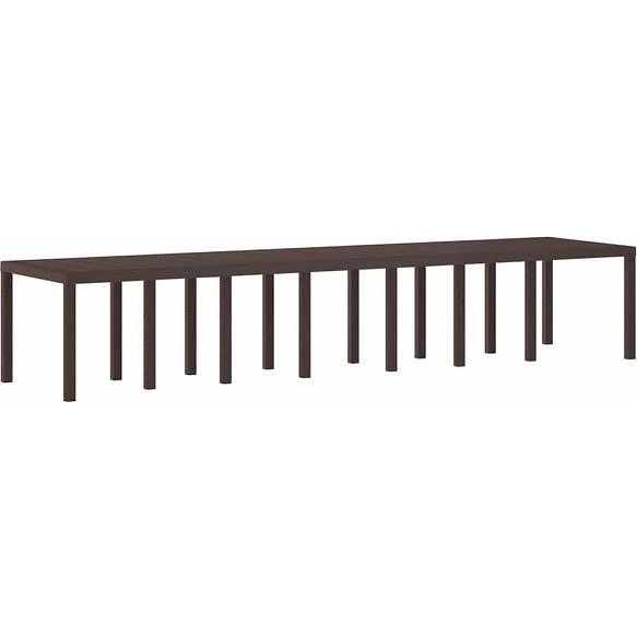 vidaXL Gartentisch Braun 400 x 100 x 73 cm Poly-Rattan