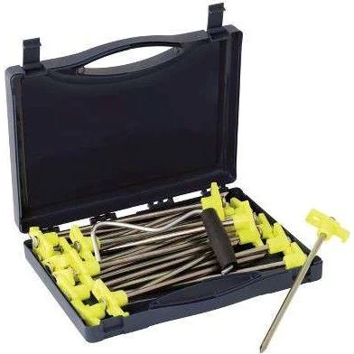 Outwell Spike Peg Box 6,5 mm Stahlheringe + Auszieher