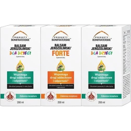Bonifrater Jerusalem Balsam Set: Kinder Sirup (2x200ml) & Forte (200ml)