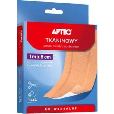 APTEO Fleischfarbenes Gewebepflaster mit Verband, 1 m x 8 cm