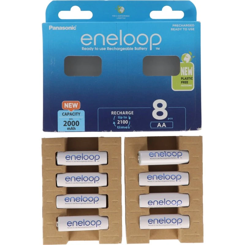 Panasonic eneloop BK-3MCCE Mignon 8er Pack inkl. 2 Akkuboxen