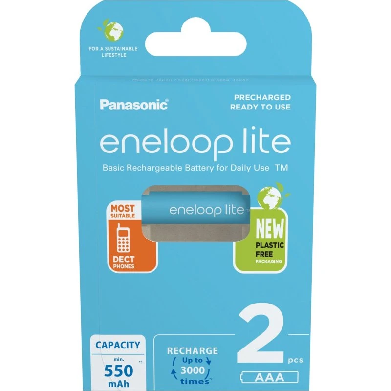 Panasonic Eneloop Lite AAA 550mAh 2er Pack BK-4LCCE