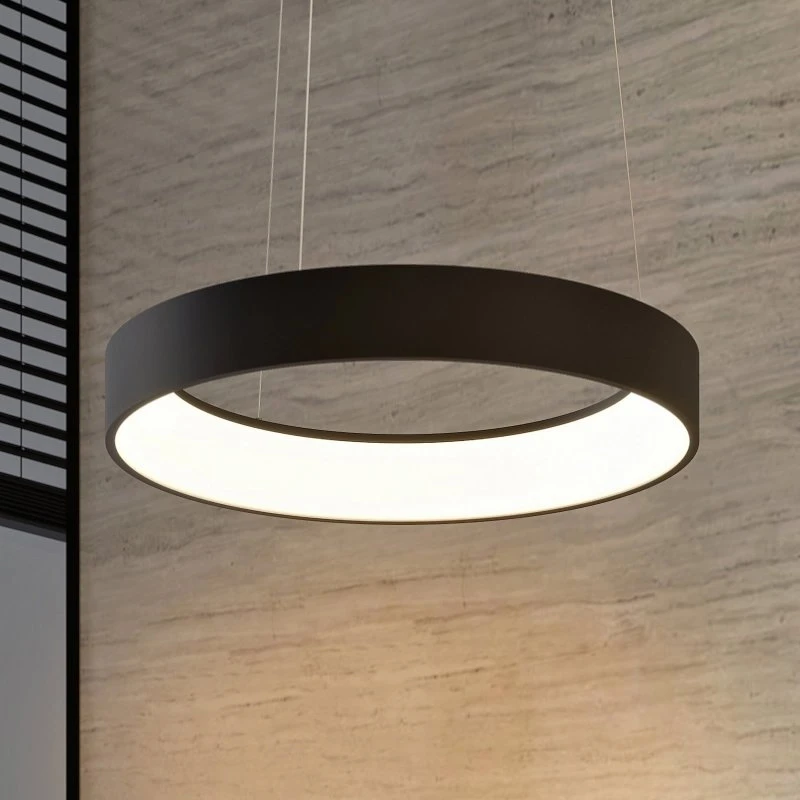 Arcchio Aleksi LED-Pendelleuchte Ø60 cm Schwarz