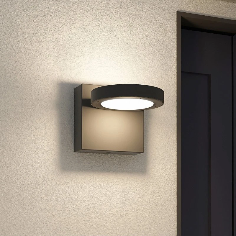 Lucande Belna LED-Außenwandleuchte, Anthrazit, Aluminium