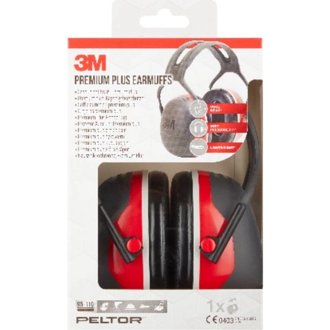 3M PELTOR X3AC1 Kapselgehörschutz rot/schwarz
