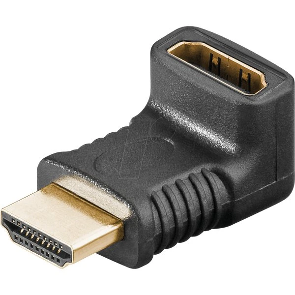 Goobay 65744 HDMI-Winkeladapter 90° vertikal vergoldet