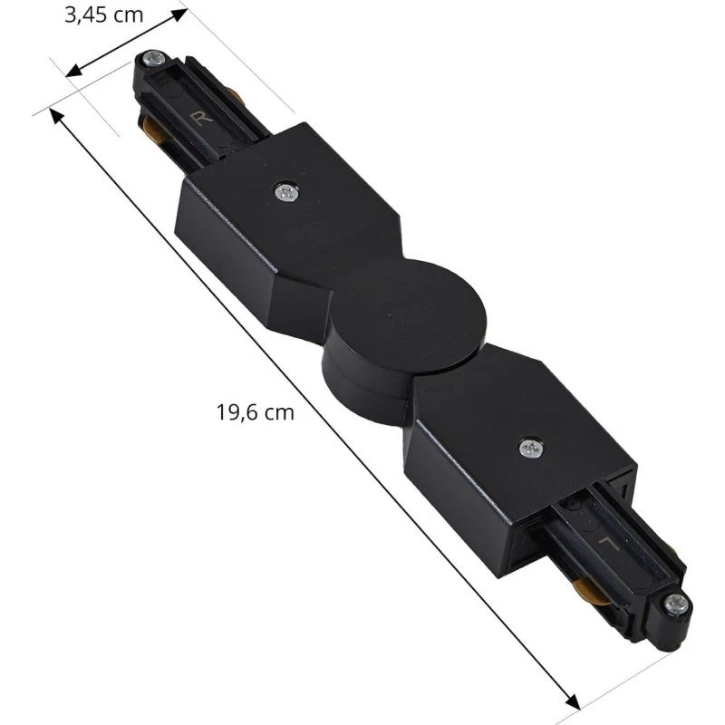 Lindby Linaro Track Connector verstellbar, Schwarz