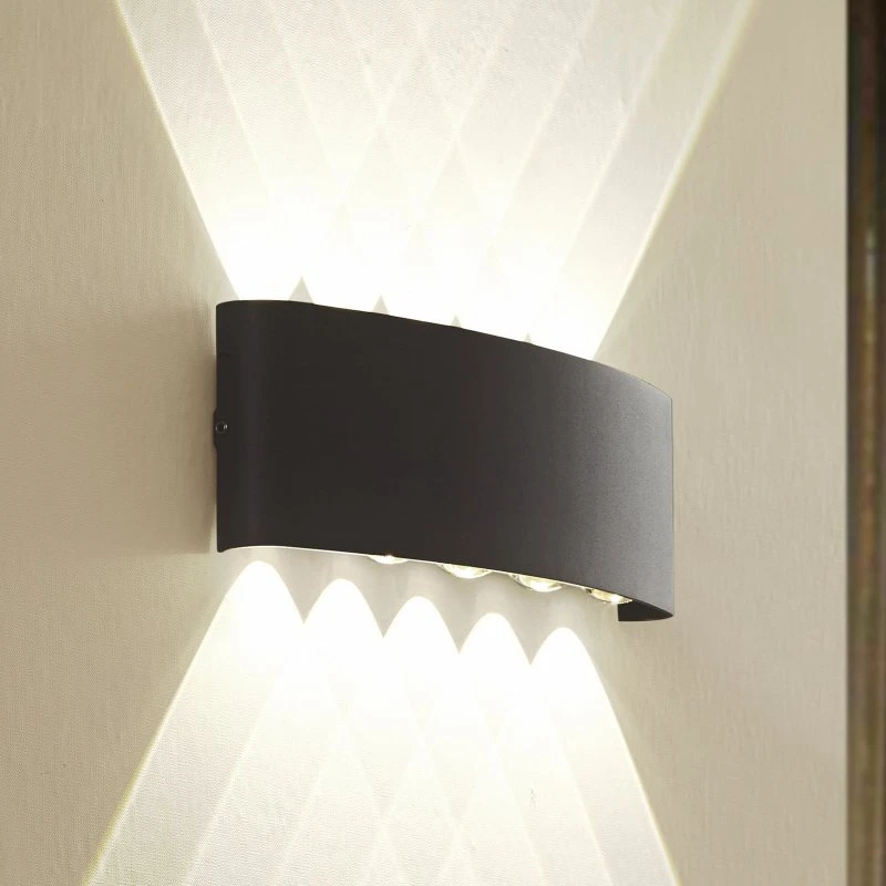 Lindby LED-Außenwandleuchte Ithan, 5-flammig, Anthrazit, 27 cm