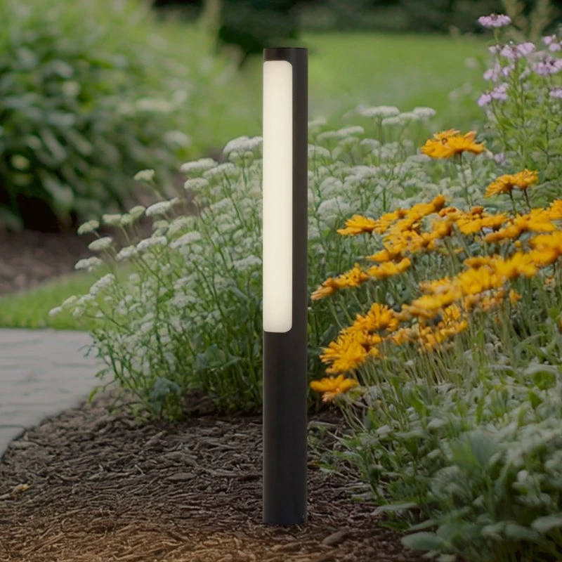 Lucande LED-Poller Tuberia Dunkelgrau - 80 cm Aluminium
