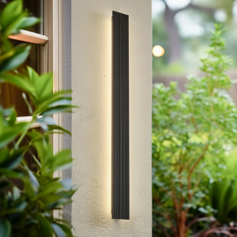 Lucande Melira LED-Außenwandleuchte, 100cm, Anthrazit