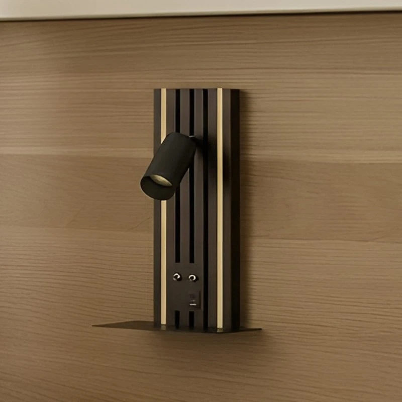 Lucande Tiron LED-Wandleuchte, Eiche & Metall, 35 cm