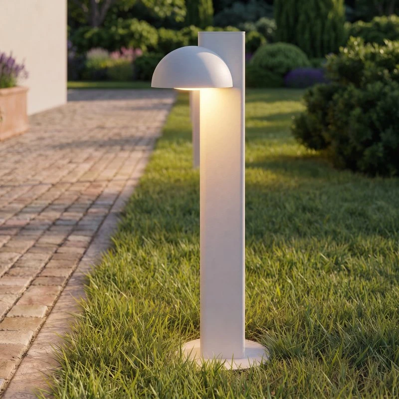 Lucande LED-Wegeleuchte Velira, 77cm, hellgrau, IP44