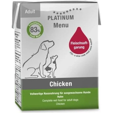 Platinum Nassfutter Huhn für ausgewachsene Hunde, 185 g