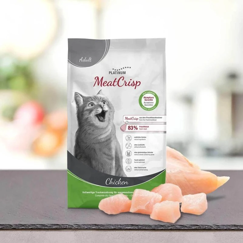 PLATINUM MeatCrisp Katzenfutter Huhn, dehydriert, 3kg