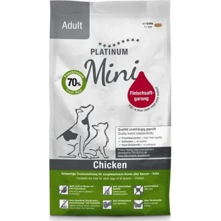 Platinum Mini Adult Dog Trockenfutter mit Huhn, 900g