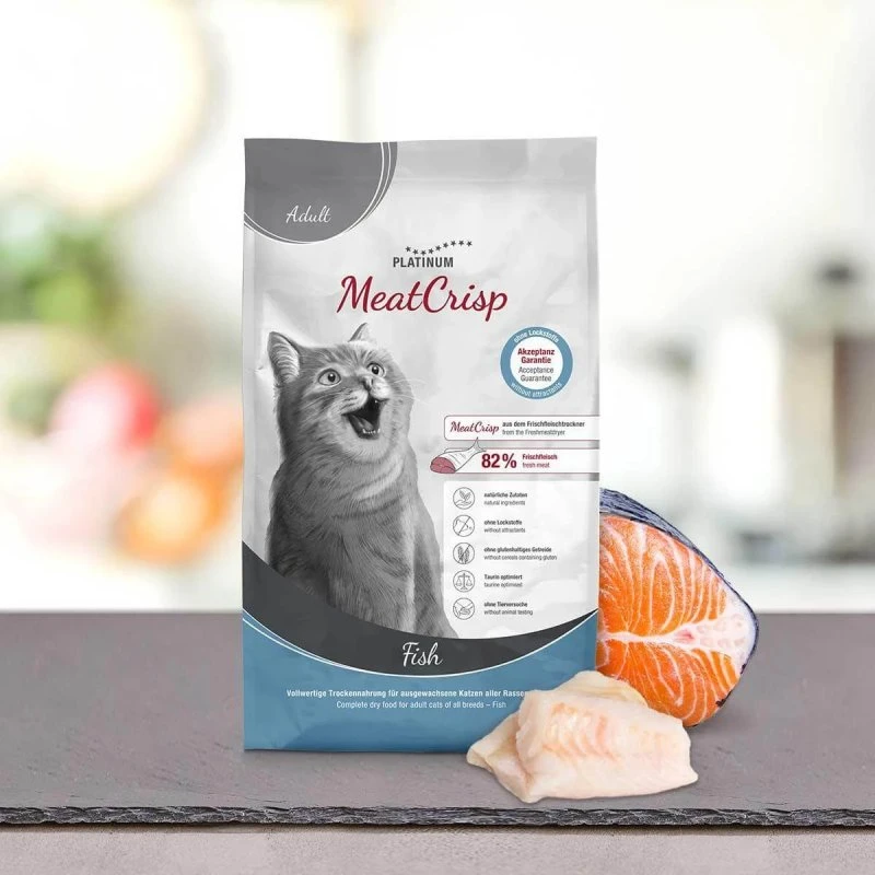 PLATINUM MeatCrisp Katzentrockenfutter Fisch, 3kg