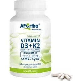 APOrtha® Vitamin D3 20.000 IE + Vitamin K2 MK-7 Cyclo® 120 Kapseln