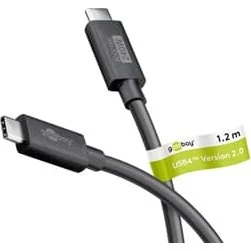 Goobay 74376 USB-C USB4™ 2.0 Kabel 1,2 m schwarz