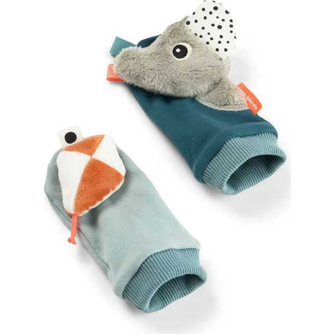 Done by Deer Rasselsocken Playground Blau
