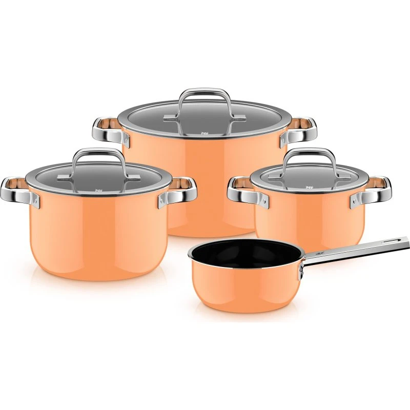 WMF Fusiontec Mineral Pro Topfset 4-tlg. Papaya Orange