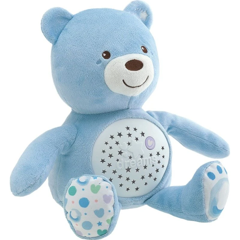 Chicco Baby Bär Kuscheltier mit Nachtlicht Blau