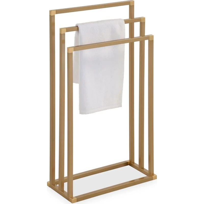 KUNO Handtuchhalter 3-Stangen gold lackiert