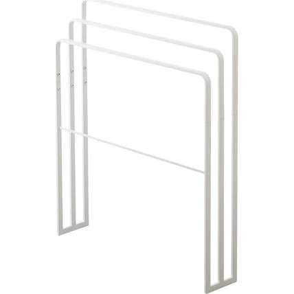 Yamazaki TOWER Handtuchständer mit 3 Stangen, weiß