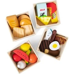 Melissa & Doug Holz-Lebensmittel in 4 Kisten