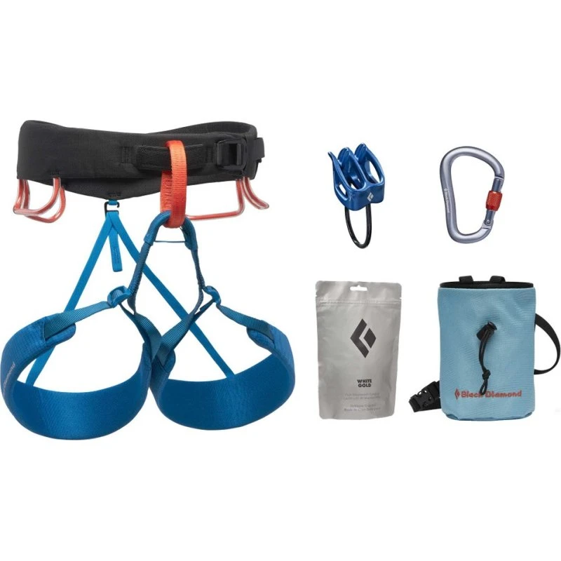 Black Diamond Momentum Klettergurt-Set (Schwarz/Blau)