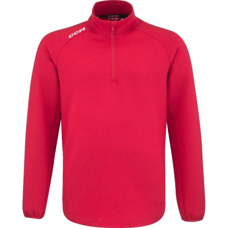 CCM Locker Room 1/4 Zip Pullover Rot Erwachsene