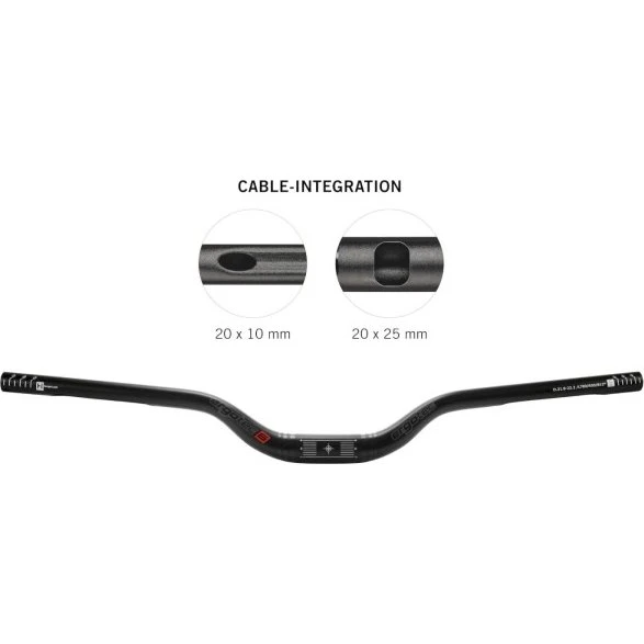 Ergotec Riser Bar 50i 31.8mm 780mm matt schwarz