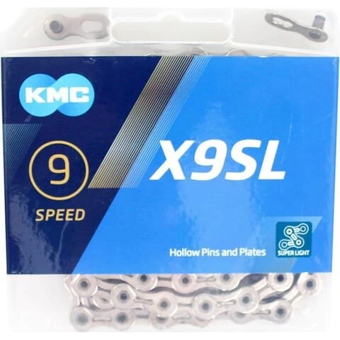 KMC X9SL TI-N 9-fach Kette 114 Glieder Silber