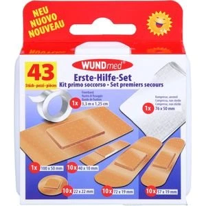 WUNDmed Erste-Hilfe-Kasten 43teilig mit Pflastern