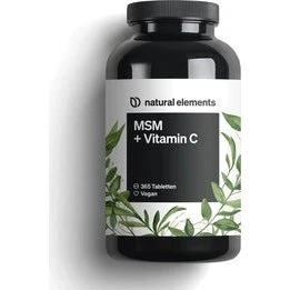 Natural Elements MSM 2000mg + Vitamin C 365 Tabletten