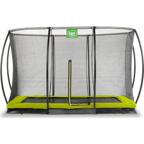 EXIT Silhouette Bodentrampolin 244x366 cm mit Sicherheitsnetz - grün