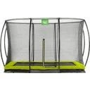 EXIT Silhouette Bodentrampolin 214x305 cm grün mit Sicherheitsnetz